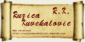 Ružica Kuvekalović vizit kartica